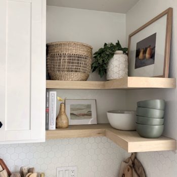 Our Fall Kitchen Shelves